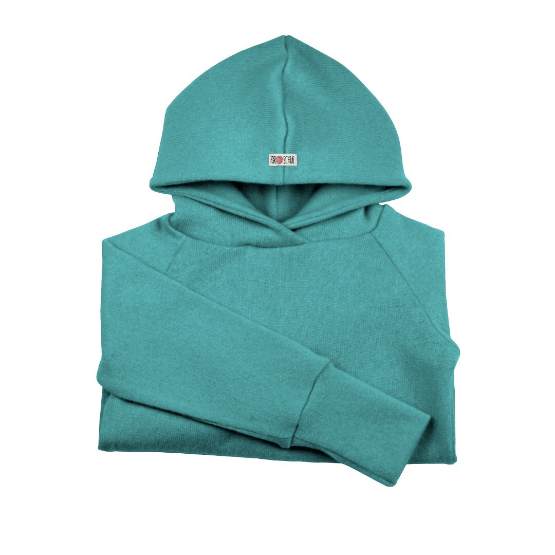 Upcycling Kaschmir Hoodie Blau meliert - ForSchur