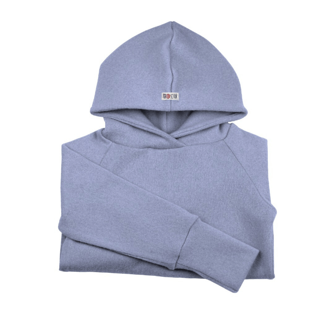 Upcycling Kaschmir Hoodie Blau - ForSchur