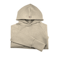 Upcycling Kaschmir Hoodie Braun meliert