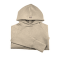 Upcycling Kaschmir Hoodie Braun meliert