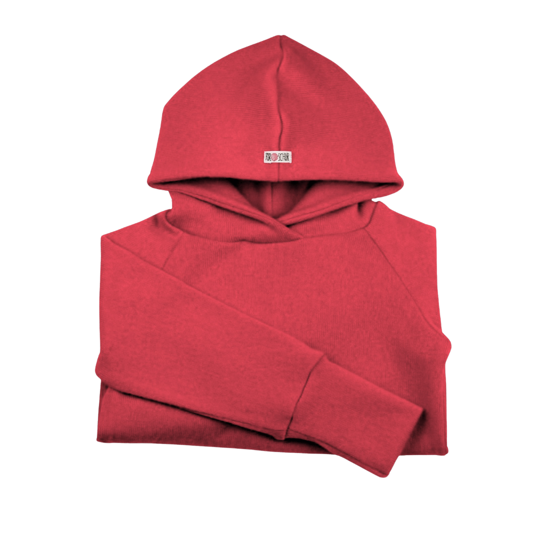 Upcycling Kaschmir Hoodie Rot