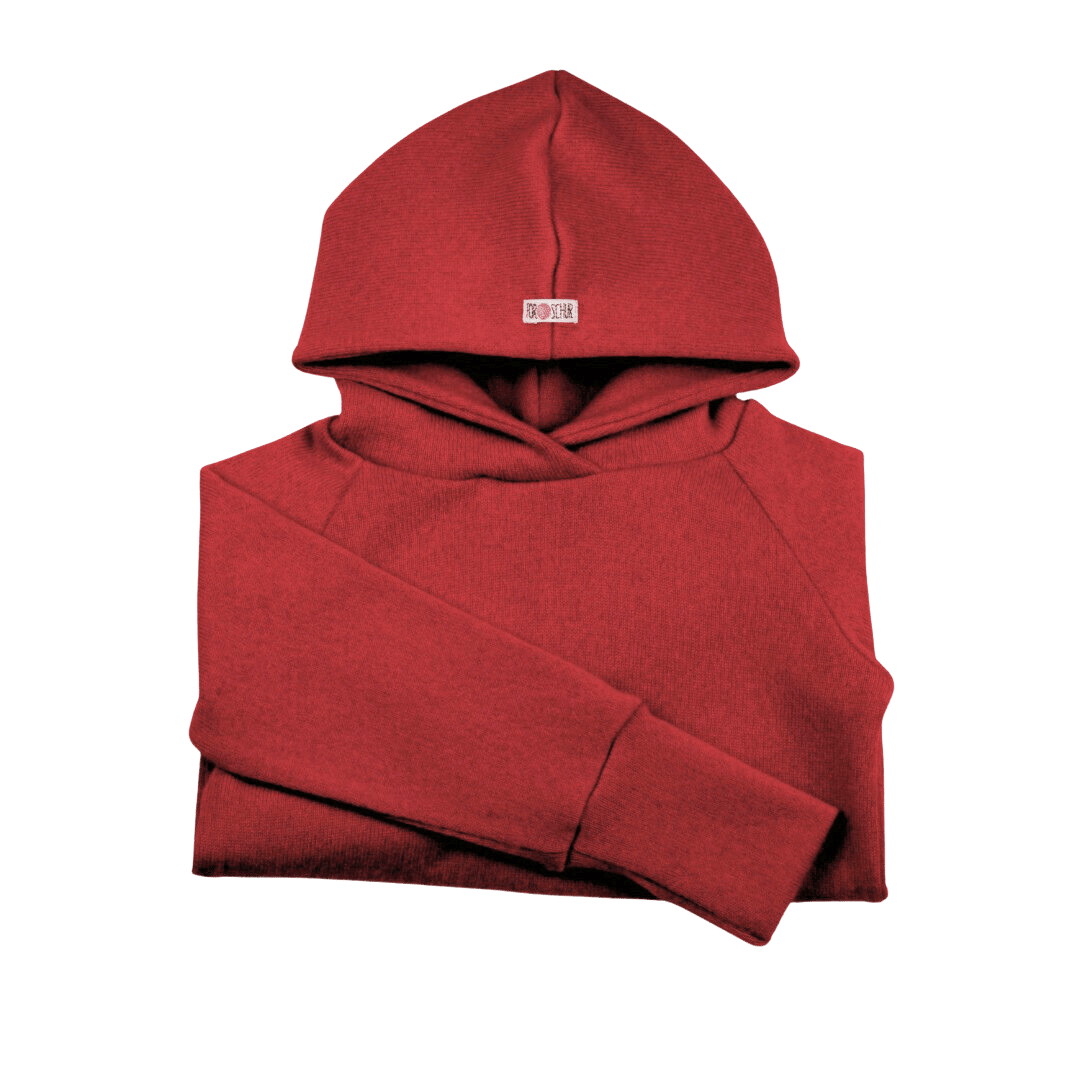 Upcycling Kaschmir Hoodie Rot