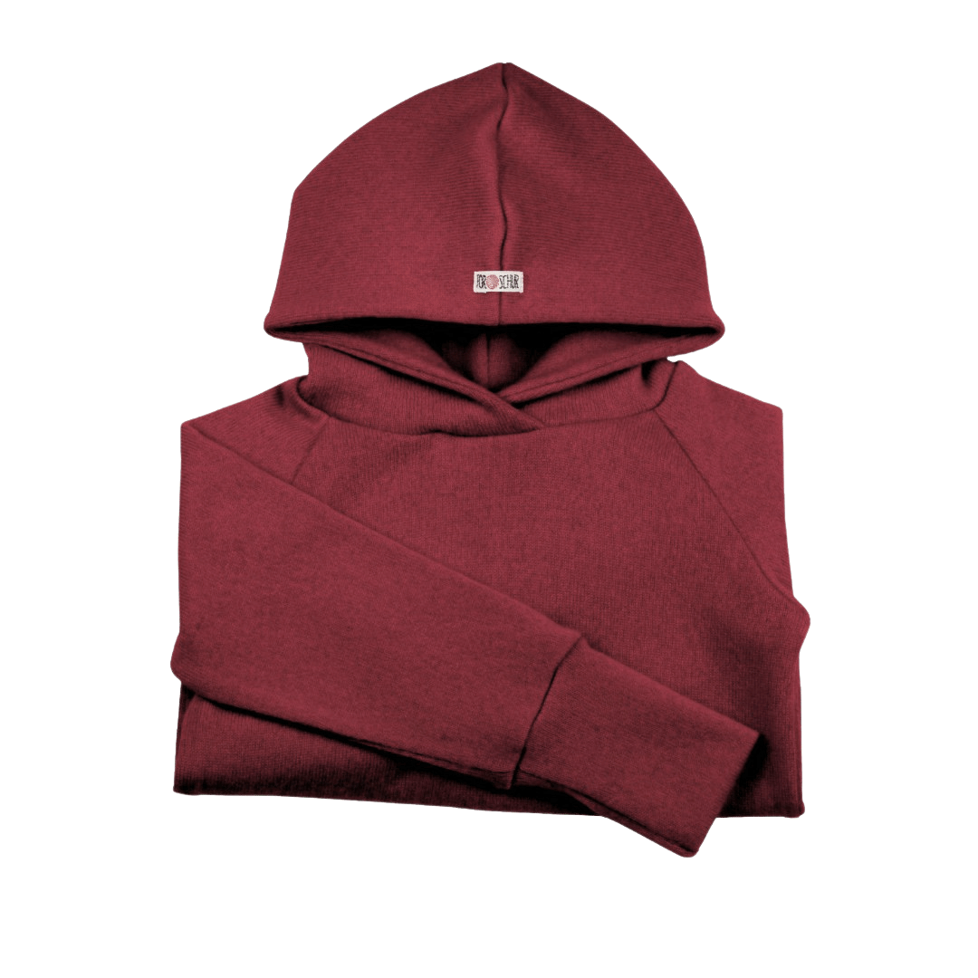 Upcycling Kaschmir Hoodie Rot