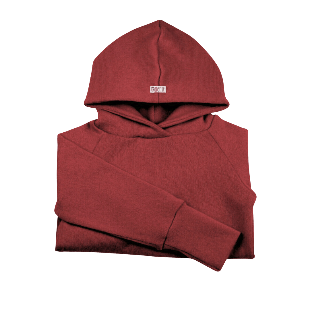 Upcycling Kaschmir Hoodie Rot