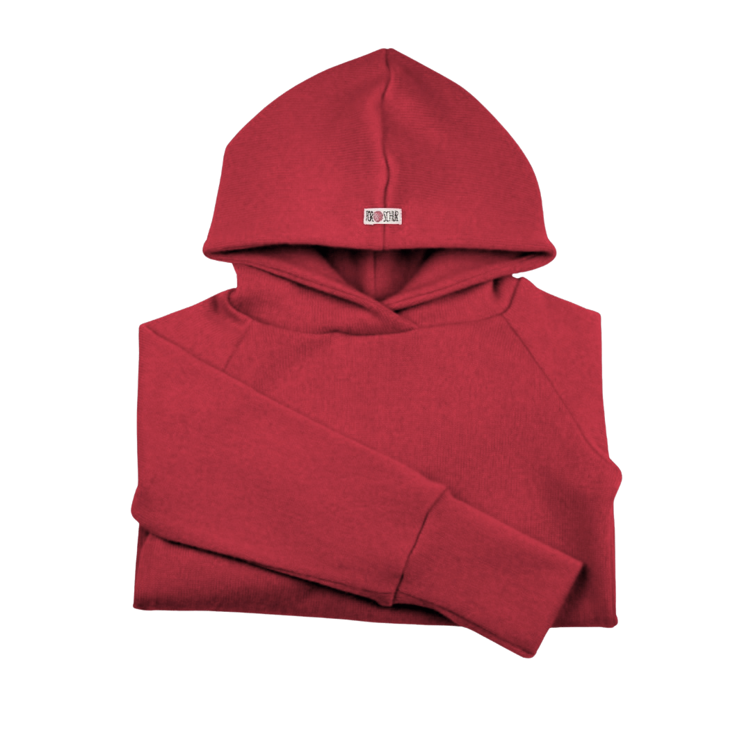 Upcycling Kaschmir Hoodie Rot