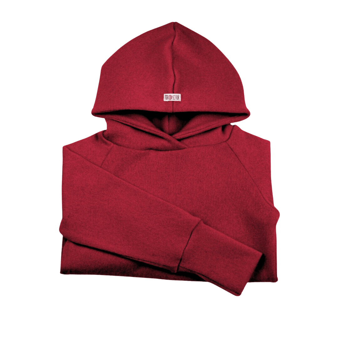 Upcycling Kaschmir Hoodie Rot