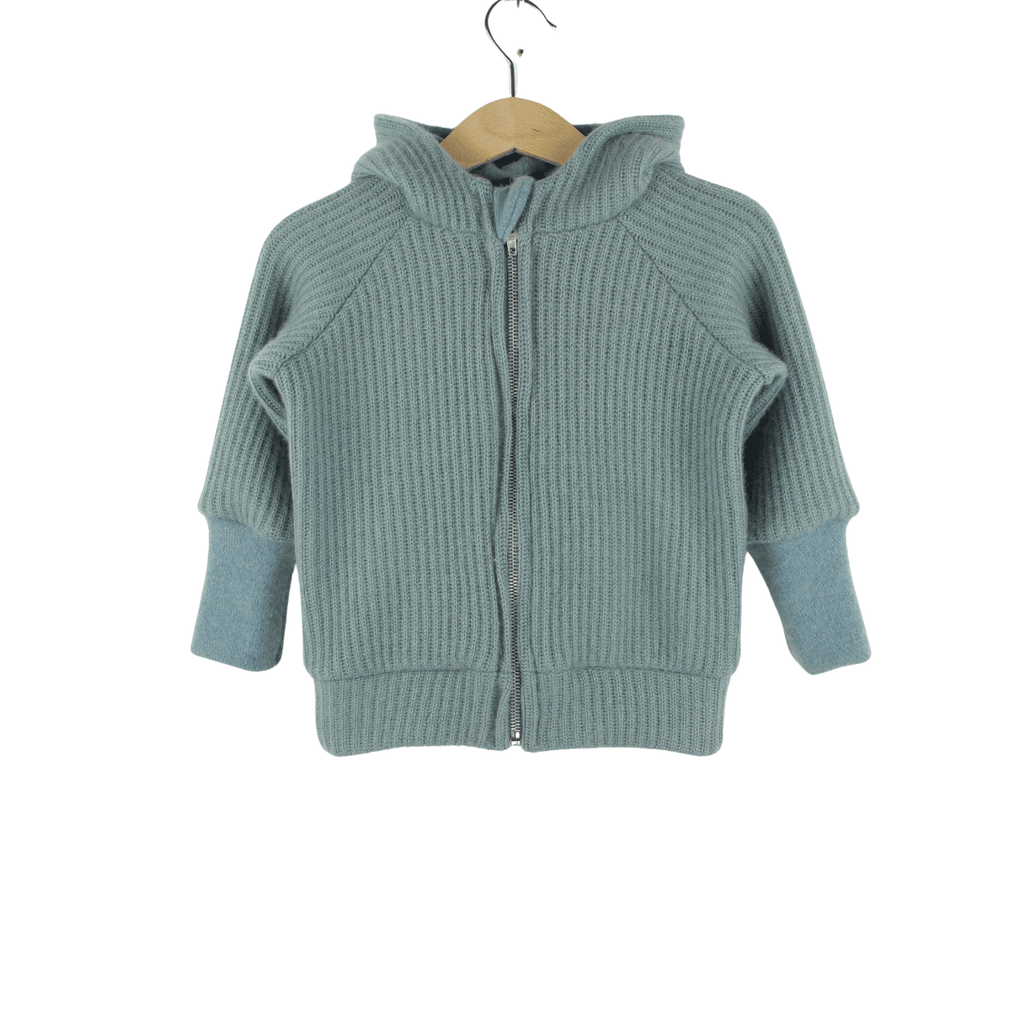 Kaschmirkapuzenjacke Blau 74/80 - ForSchur