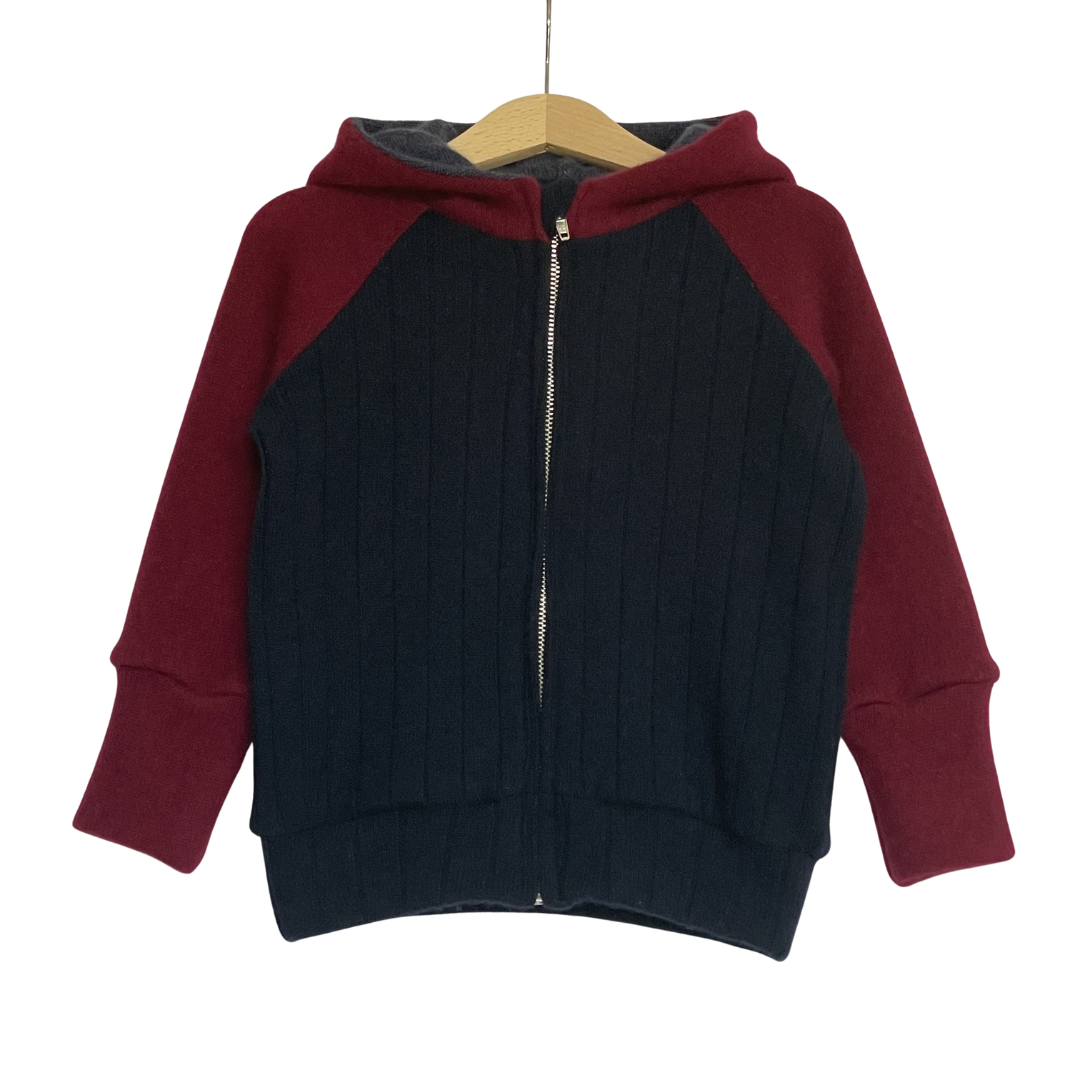 Kaschmir Baby Kapuzenjacke Blau Gr. 86/92