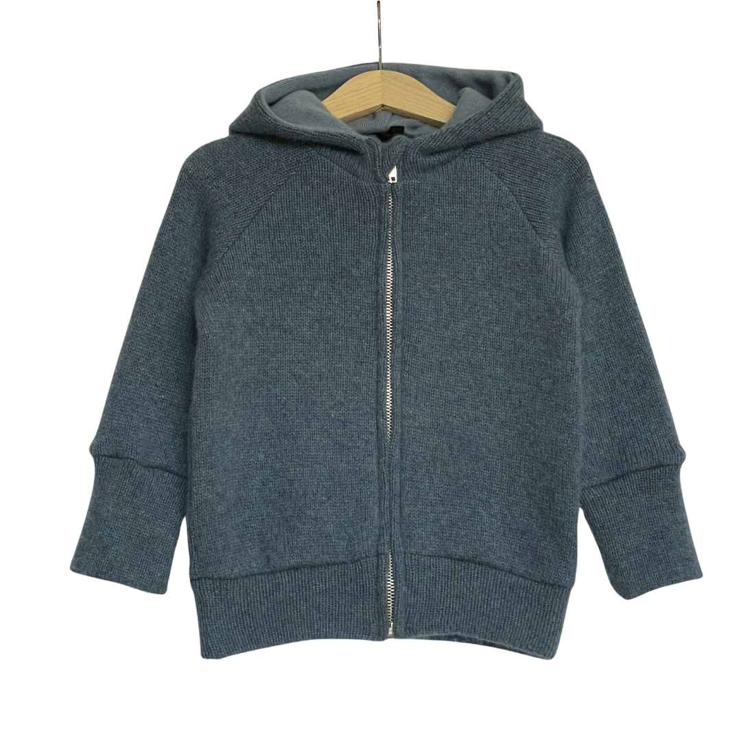 Kaschmir Kinder Kapuzenjacke Blau Gr. 86/92