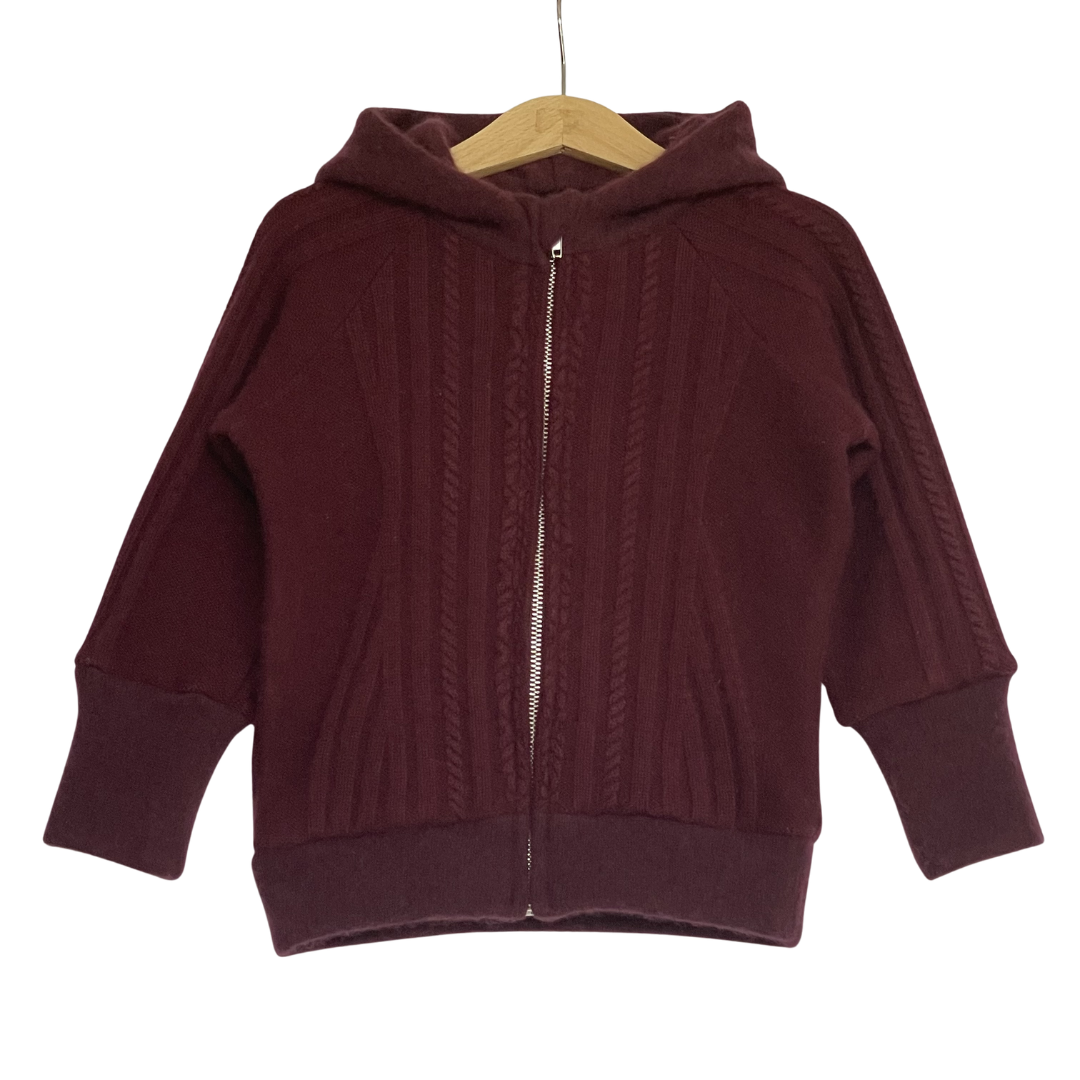 Kaschmir Baby Kapuzenjacke Rot Gr. 86/92