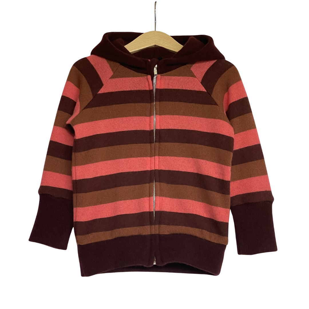 Kaschmir Kinder Kapuzenjacke Rot Gr. 86/92