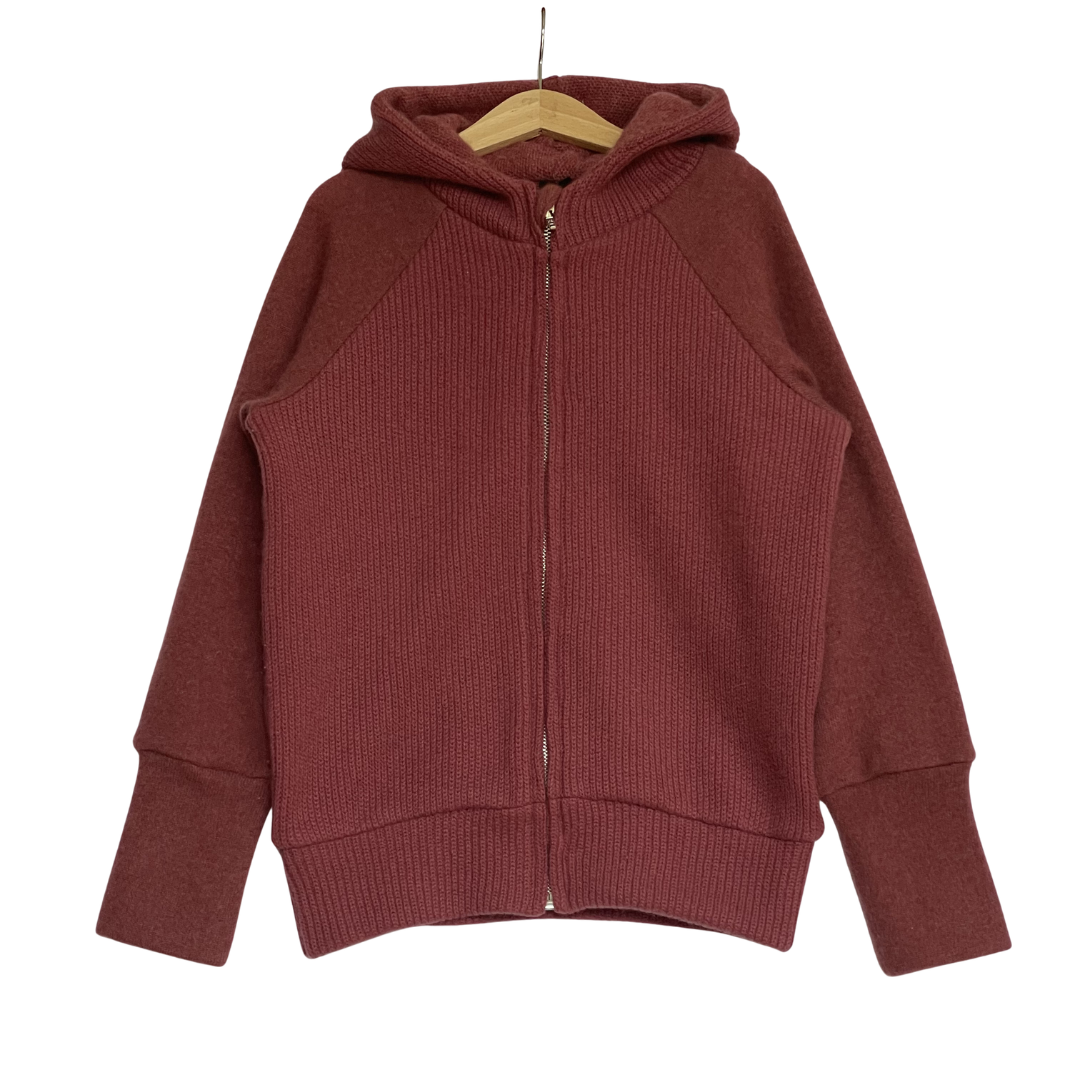 Kaschmir Kinder Kapuzenjacke Rosa Gr. 122/128