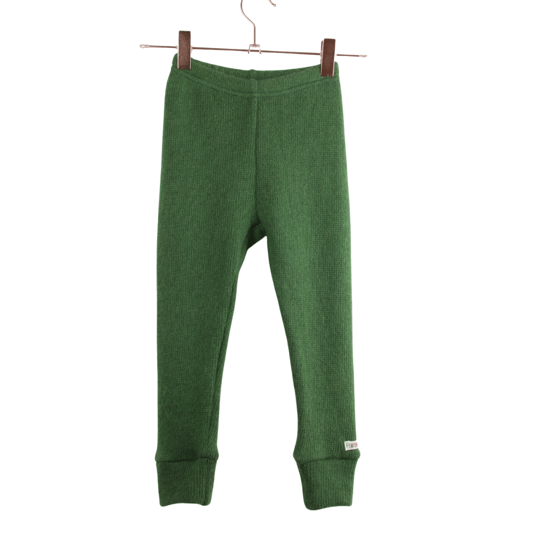 Upcycling Kaschmir Schmale Hose Grün