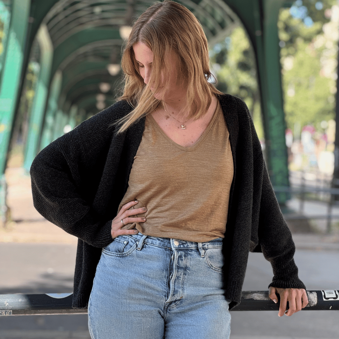 Kaschmir Lieblingscardigan Haselnuss