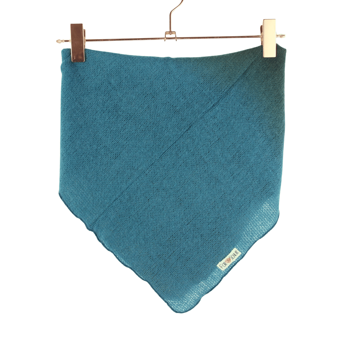 Upcycling Kaschmir Halstuch Blau Braun - ForSchur
