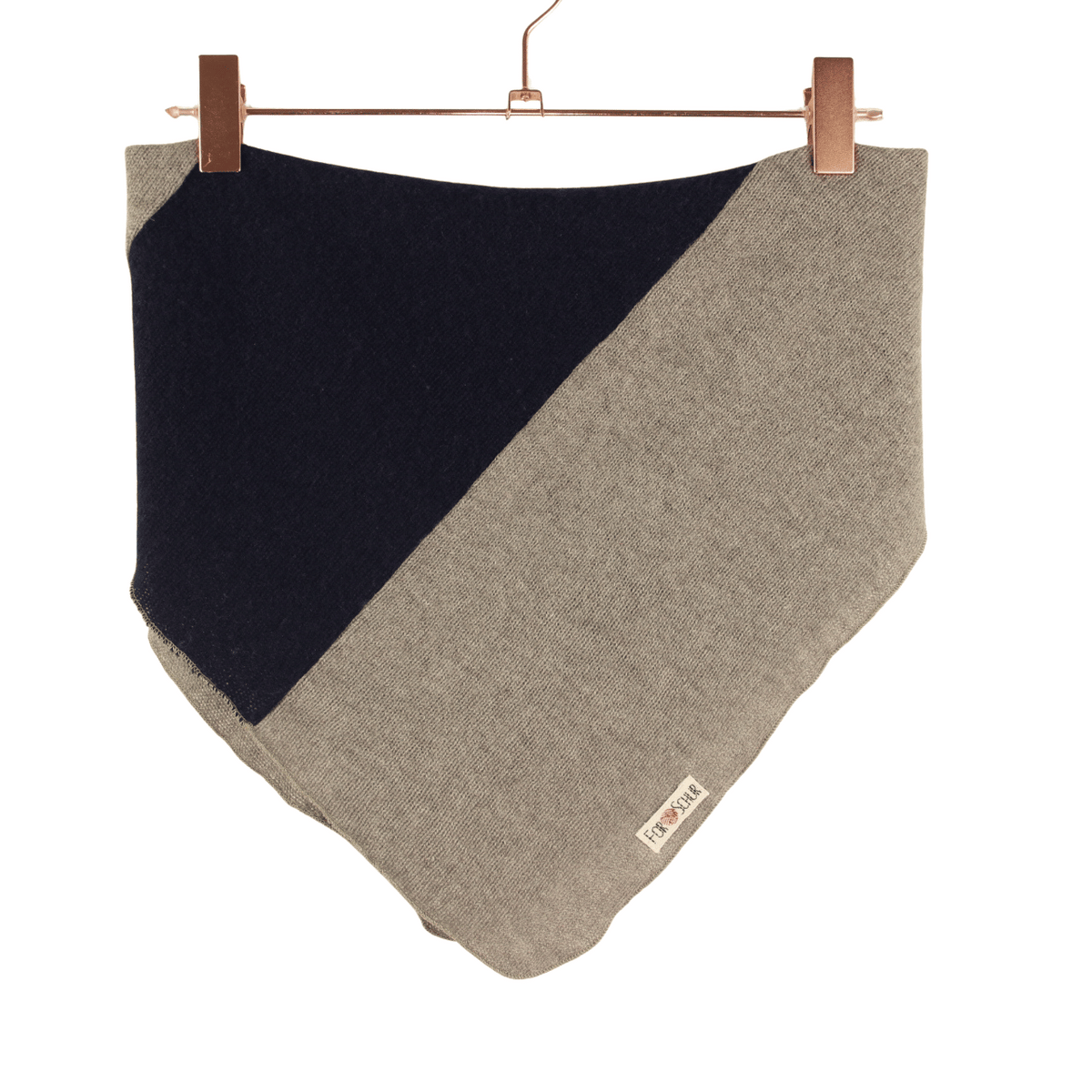 Upcycling Kaschmir Halstuch Braun Blau - ForSchur