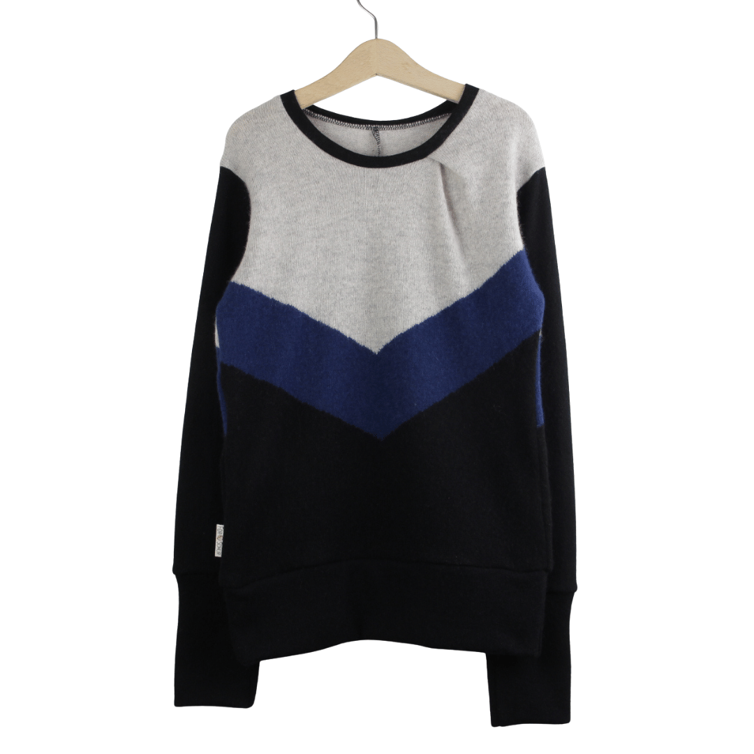 Upcycling Kaschmirpullover mit der Falte 134/140