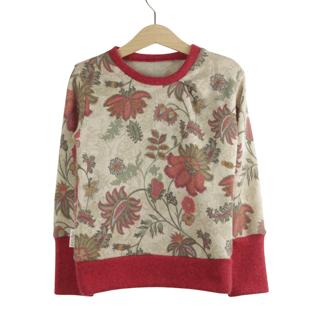 Upcycling Kaschmirpullover mit der Falte 98/104