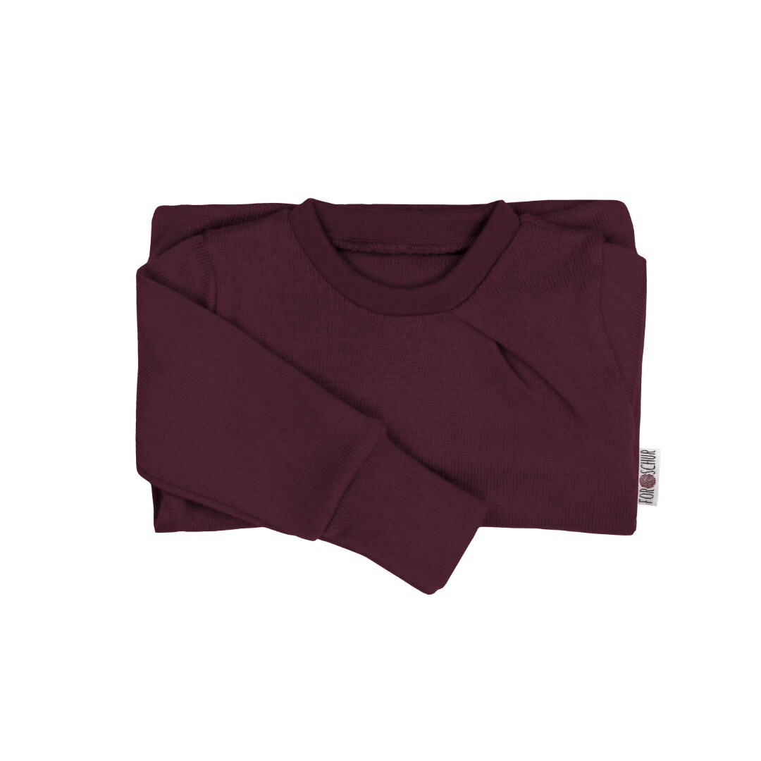 Upcycling Kaschmirpullover mit der Falte Lila