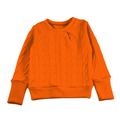Upcycling Kaschmirpullover mit der Falte Orange