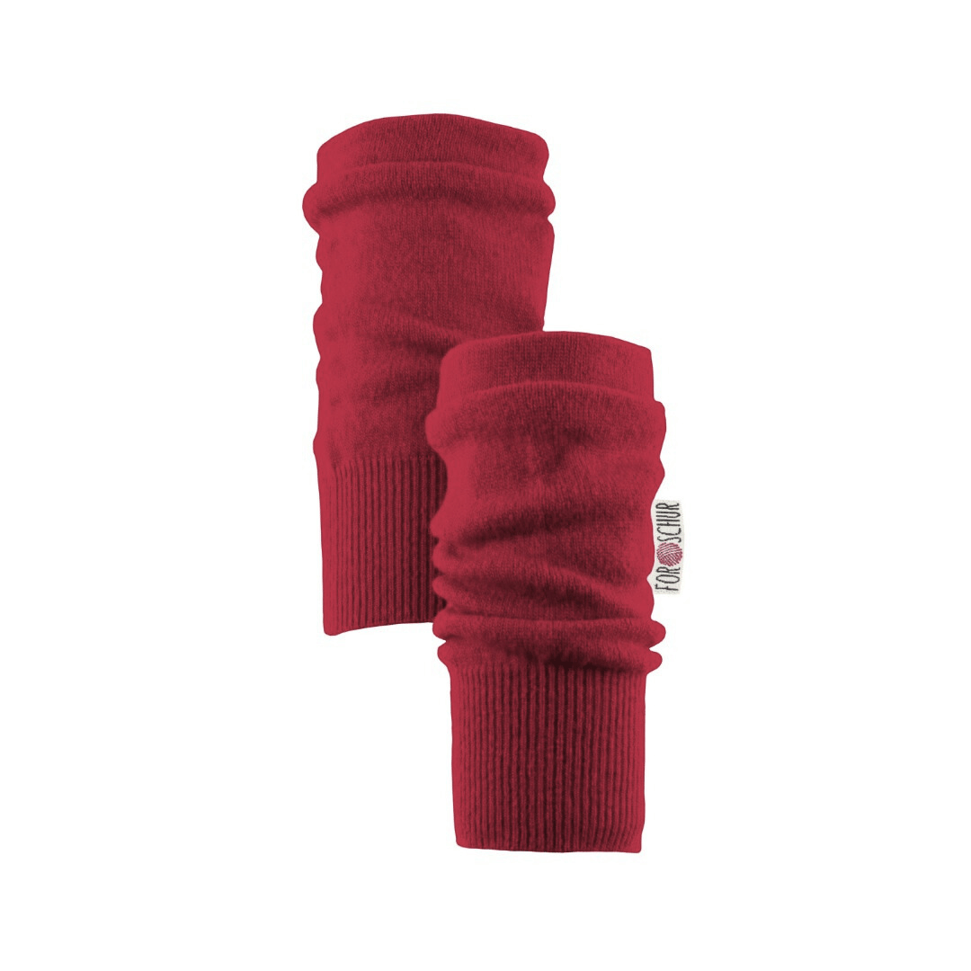 Upcycling Kaschmir Stulpen Rot - ForSchur
