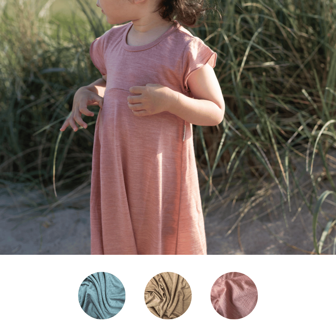 Sommermerino Kleid mit der Falte