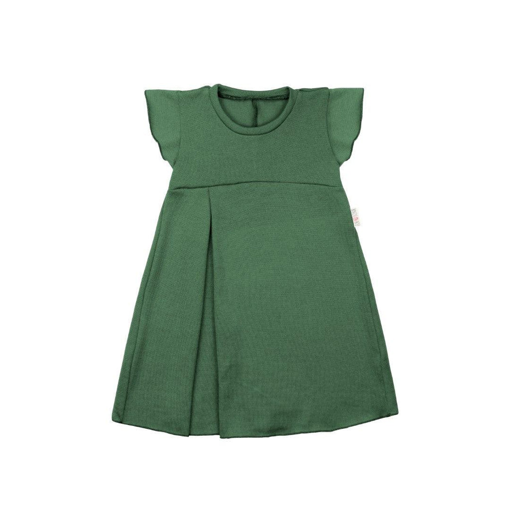 Upcycling Merino Kleid mit der Falte Efeu meliert - ForSchur