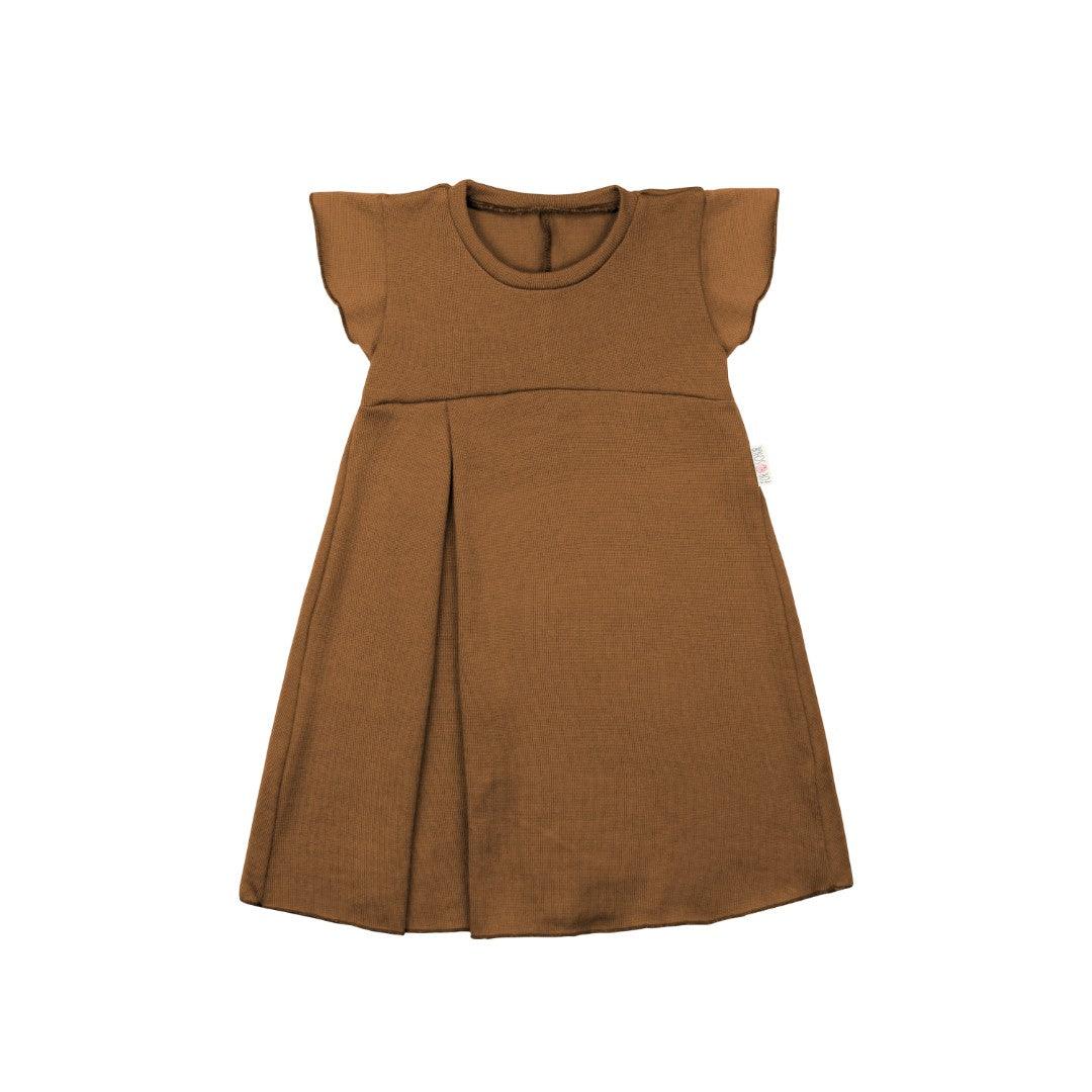 Upcycling Merino Kleid mit der Falte Walnuss - ForSchur