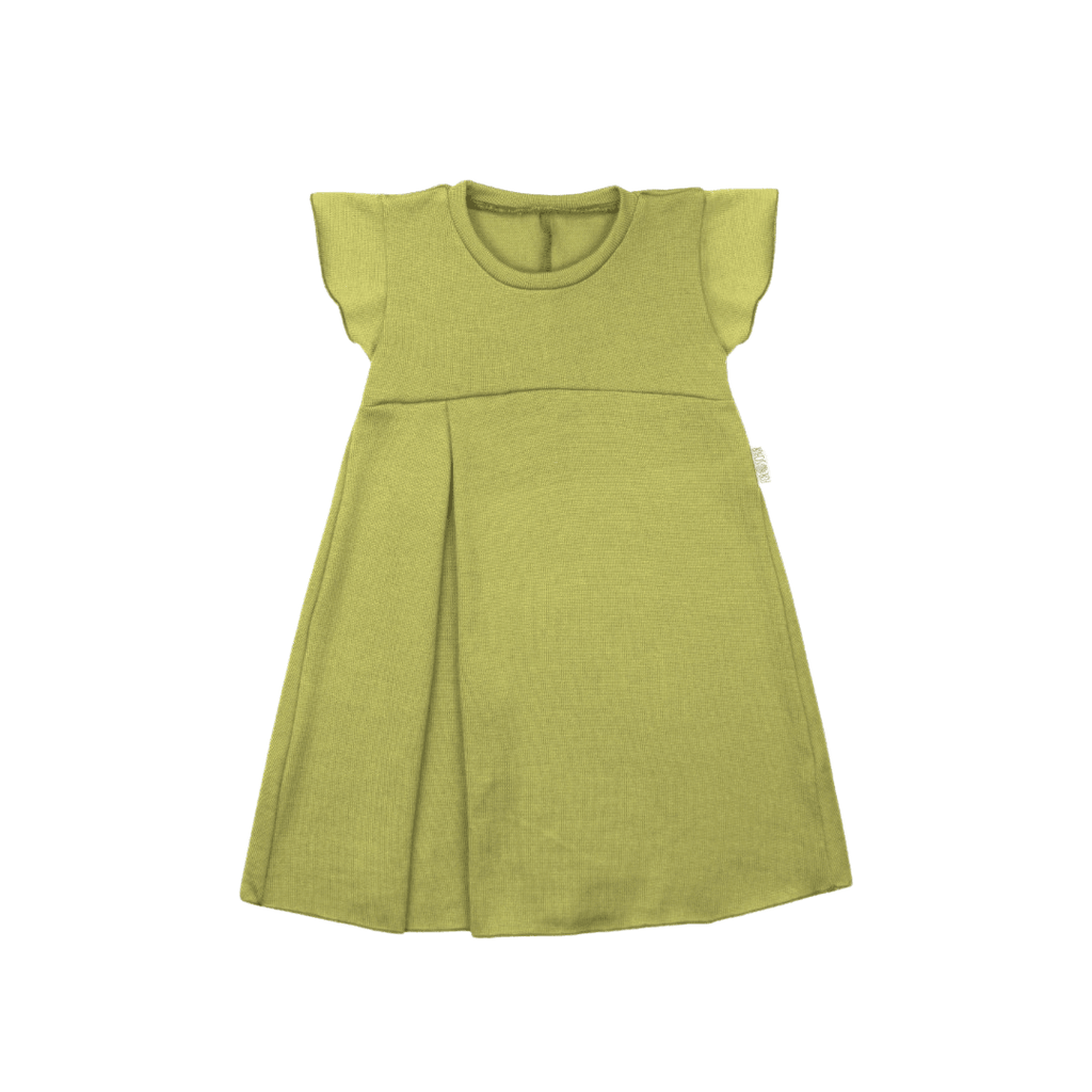 Upcycling Merino Kleid mit der Falte Grün - ForSchur