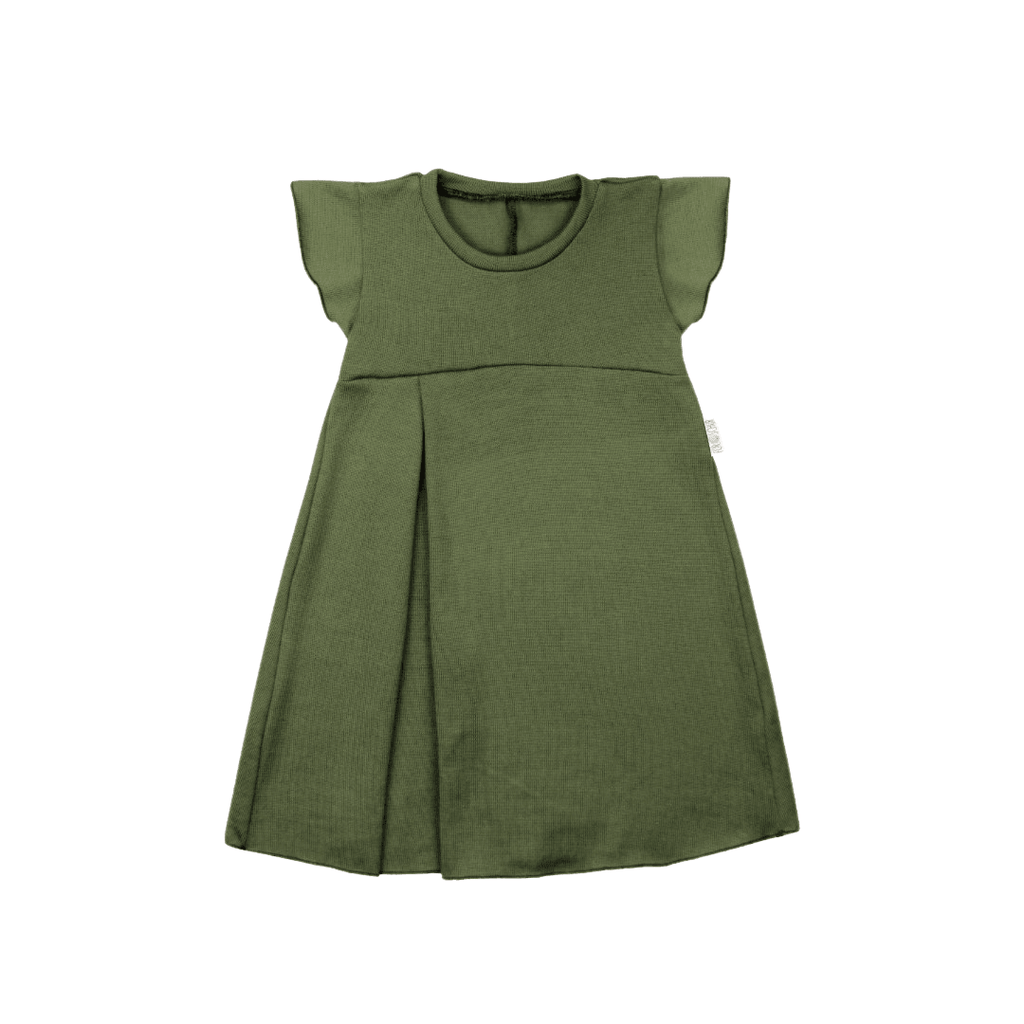 Upcycling Merino Kleid mit der Falte Grün - ForSchur