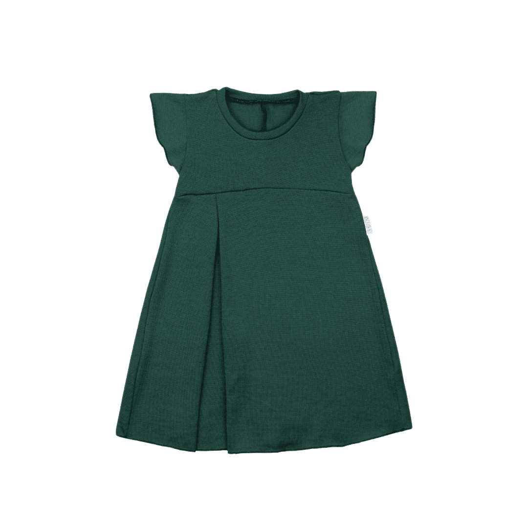 Upcycling Merino Kleid mit der Falte Grün - ForSchur
