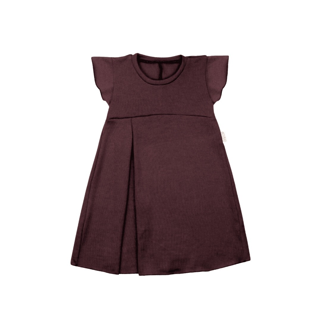 Upcycling Merino Kleid mit der Falte Rot meliert - ForSchur