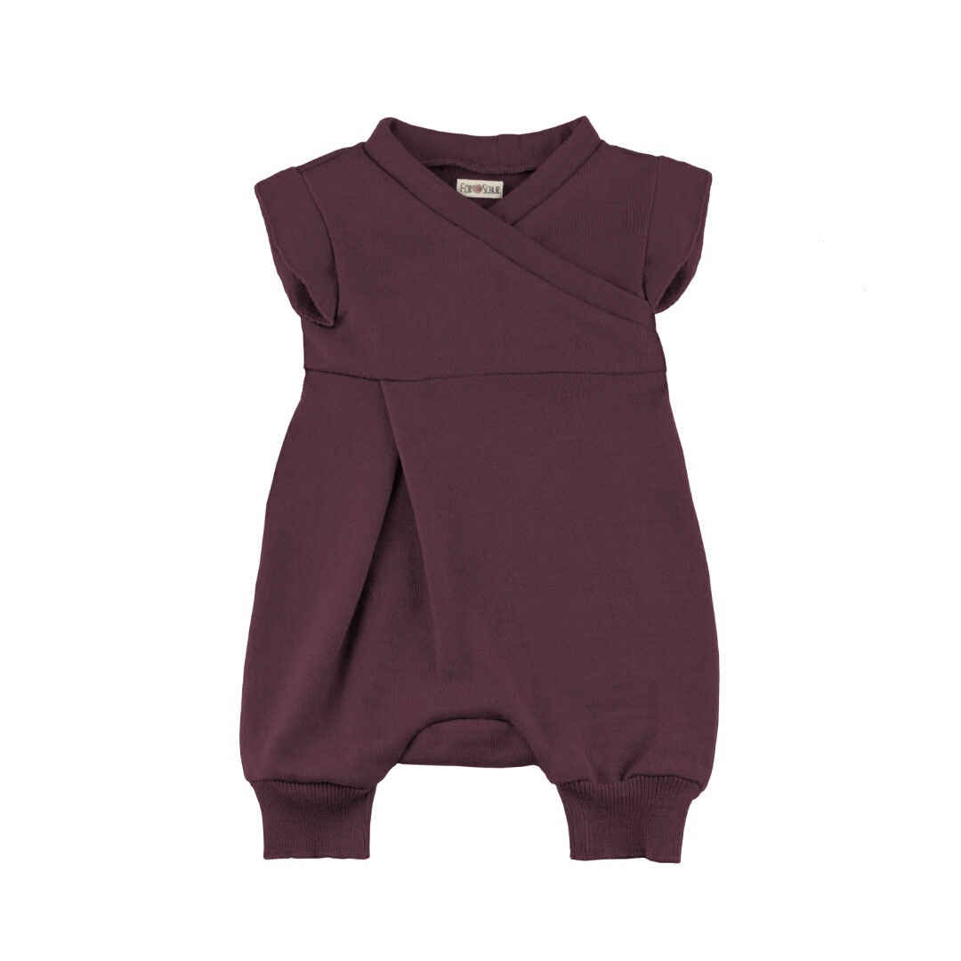 Sommereinteiler 100 % Merino – Koralle, Bernstein