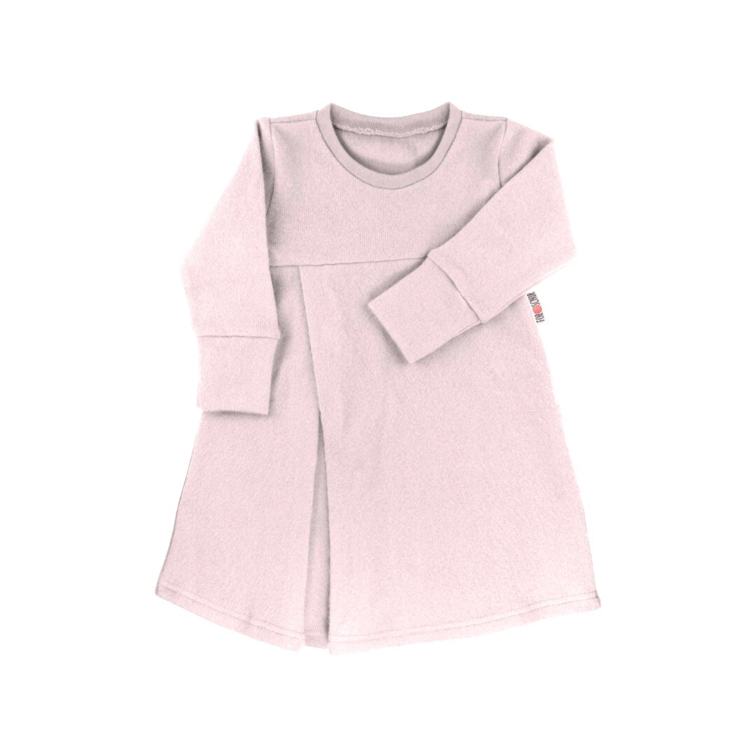 Langarm Kaschmirkleid Rosa