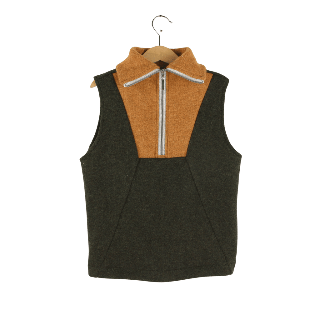 Upcycling Merino Zip Pullunder 122/128 - ForSchur