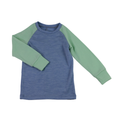 Upcycling Merino Kinder Longsleeve Blau