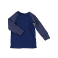 Upcycling Merino Kinder Longsleeve Blau