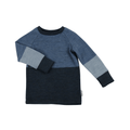 Upcycling Merino Kinder Longsleeve Blau