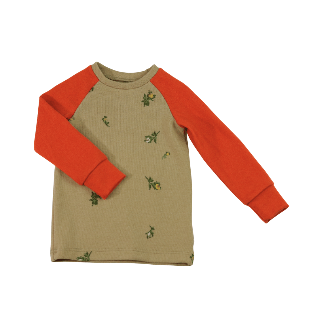 Upcycling Merino Kinder Longsleeve Braun