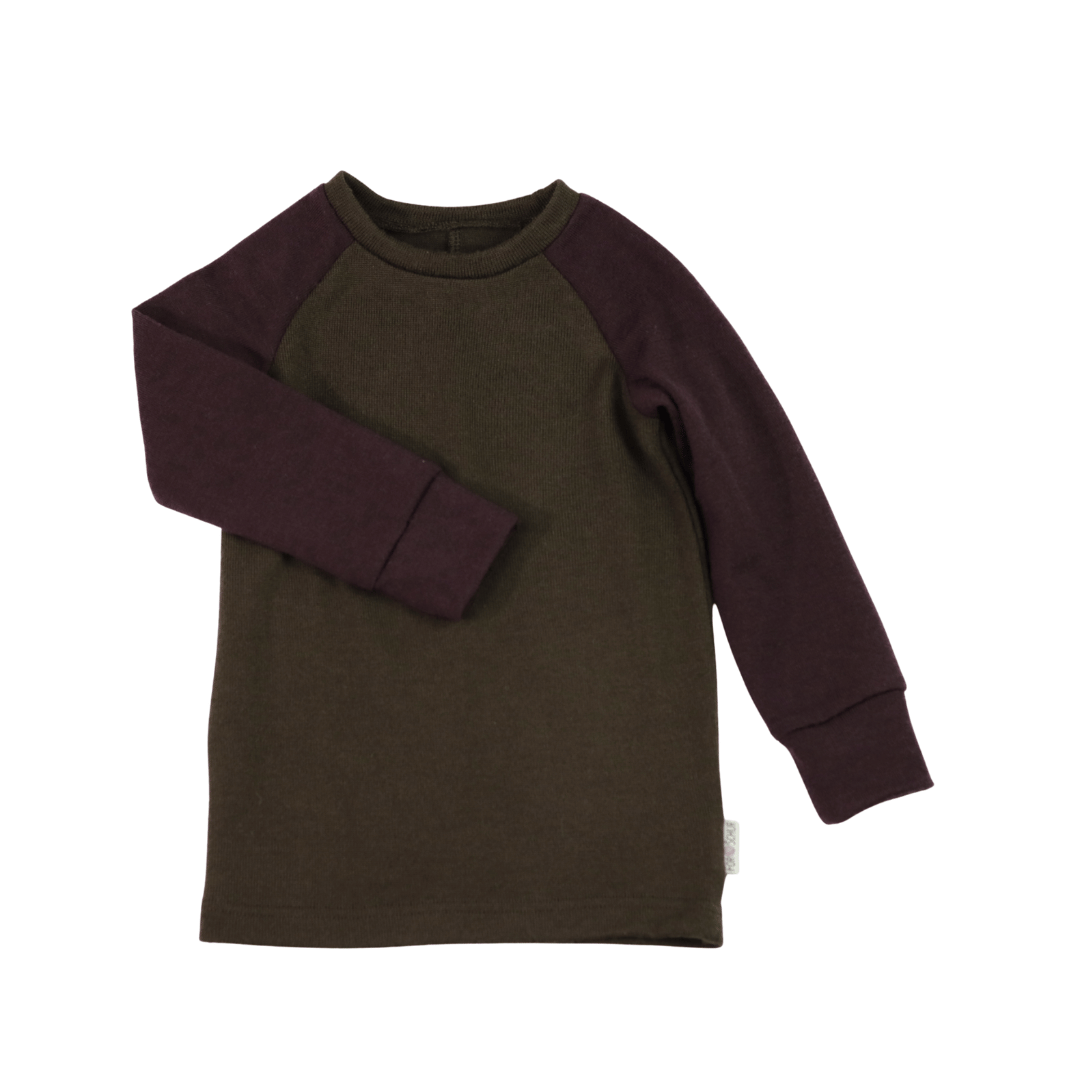 Merino Kinder Longsleeve Braun