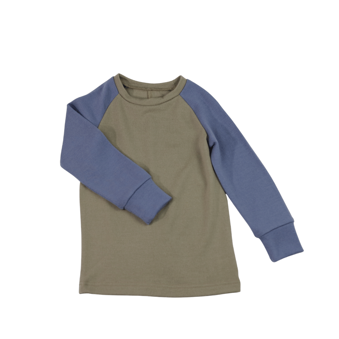 Upcycling Merino Kinder Longsleeve Braun