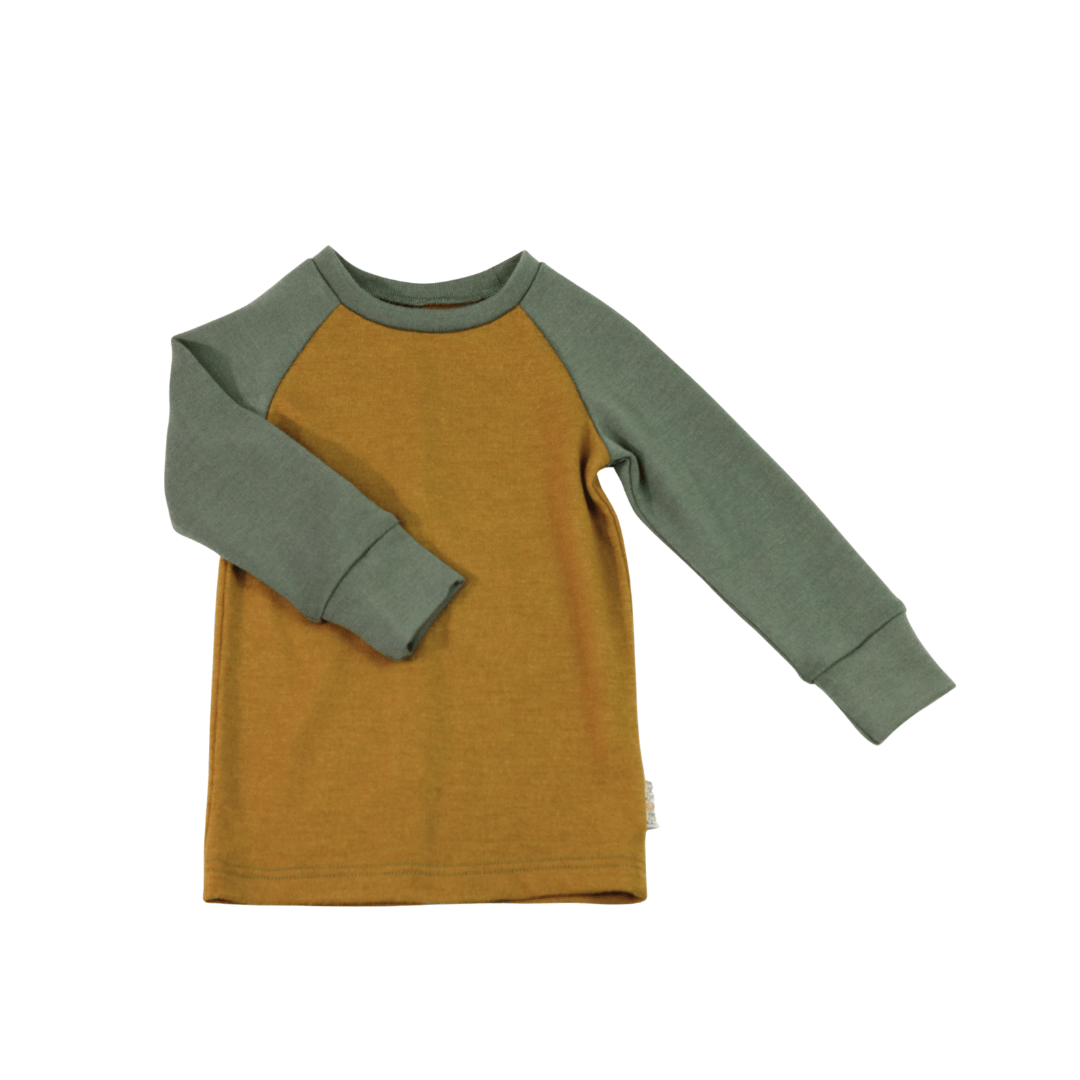 Upcycling Merino Kinder Longsleeve Braun