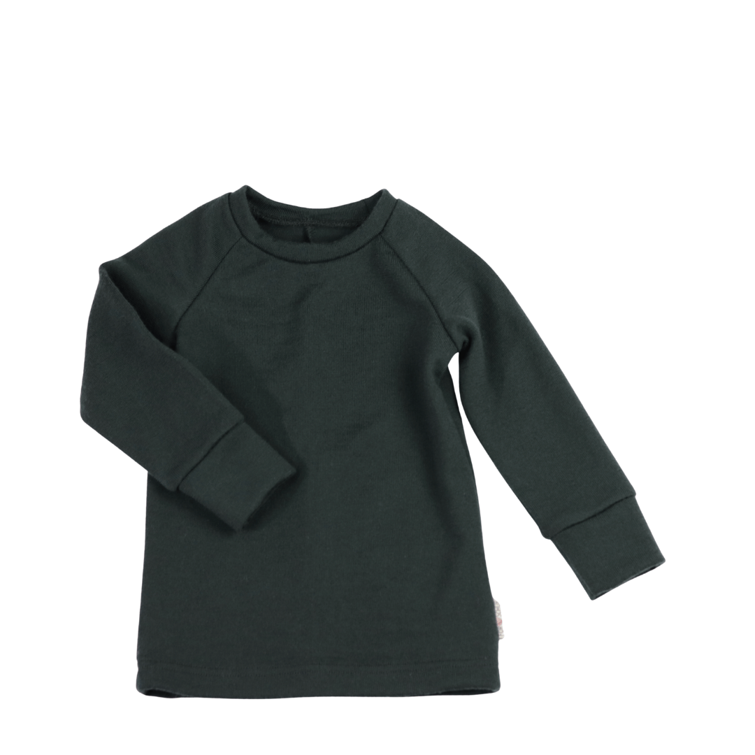 Merino Kinder Longsleeve Grün