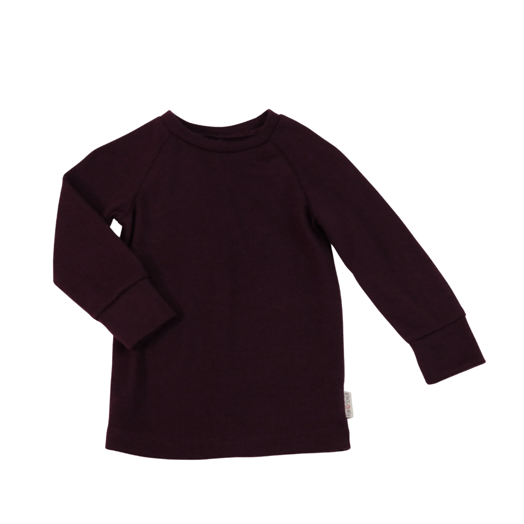 Upcycling Merino Kinder Longsleeve Lila