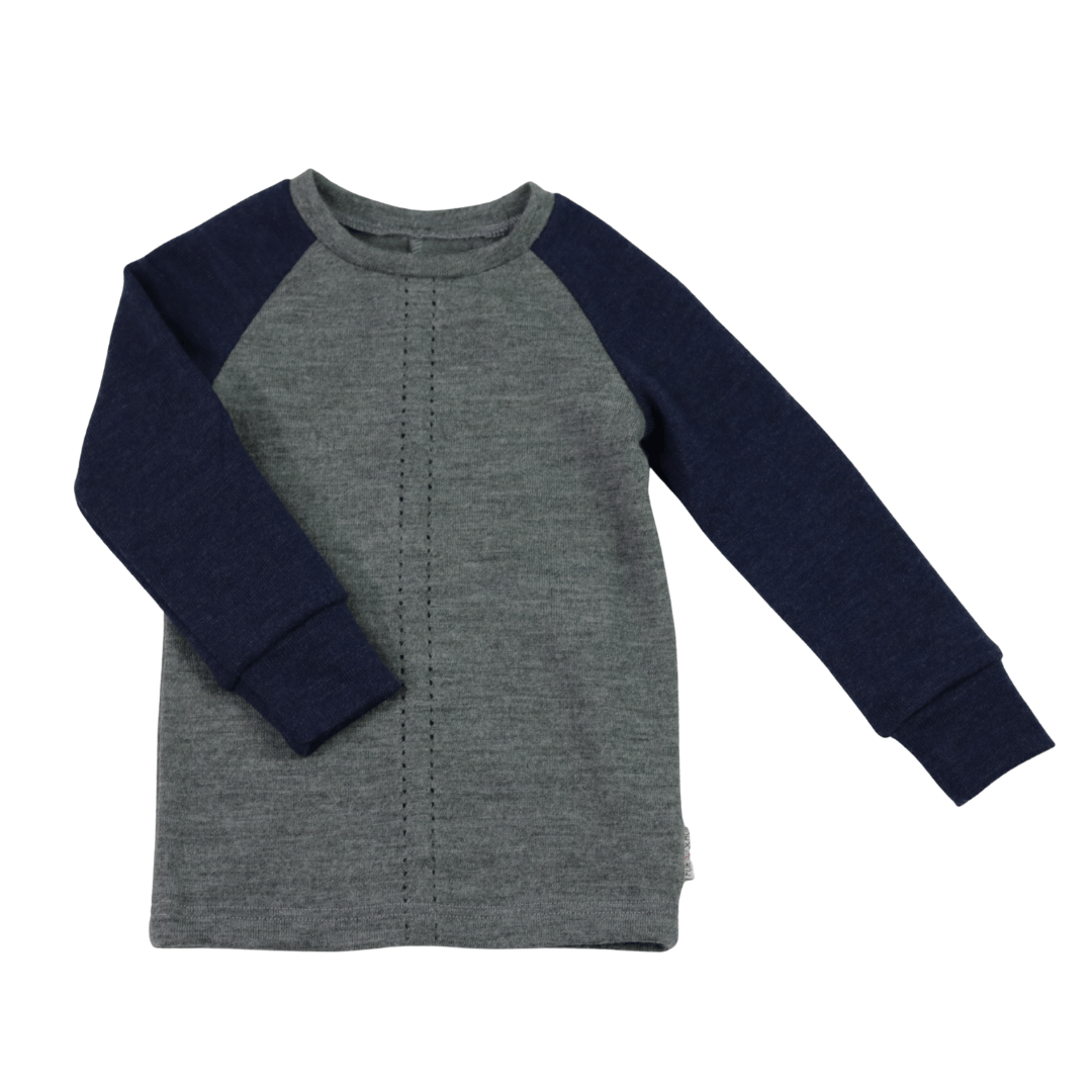 Merino Kinder Longsleeve Grau