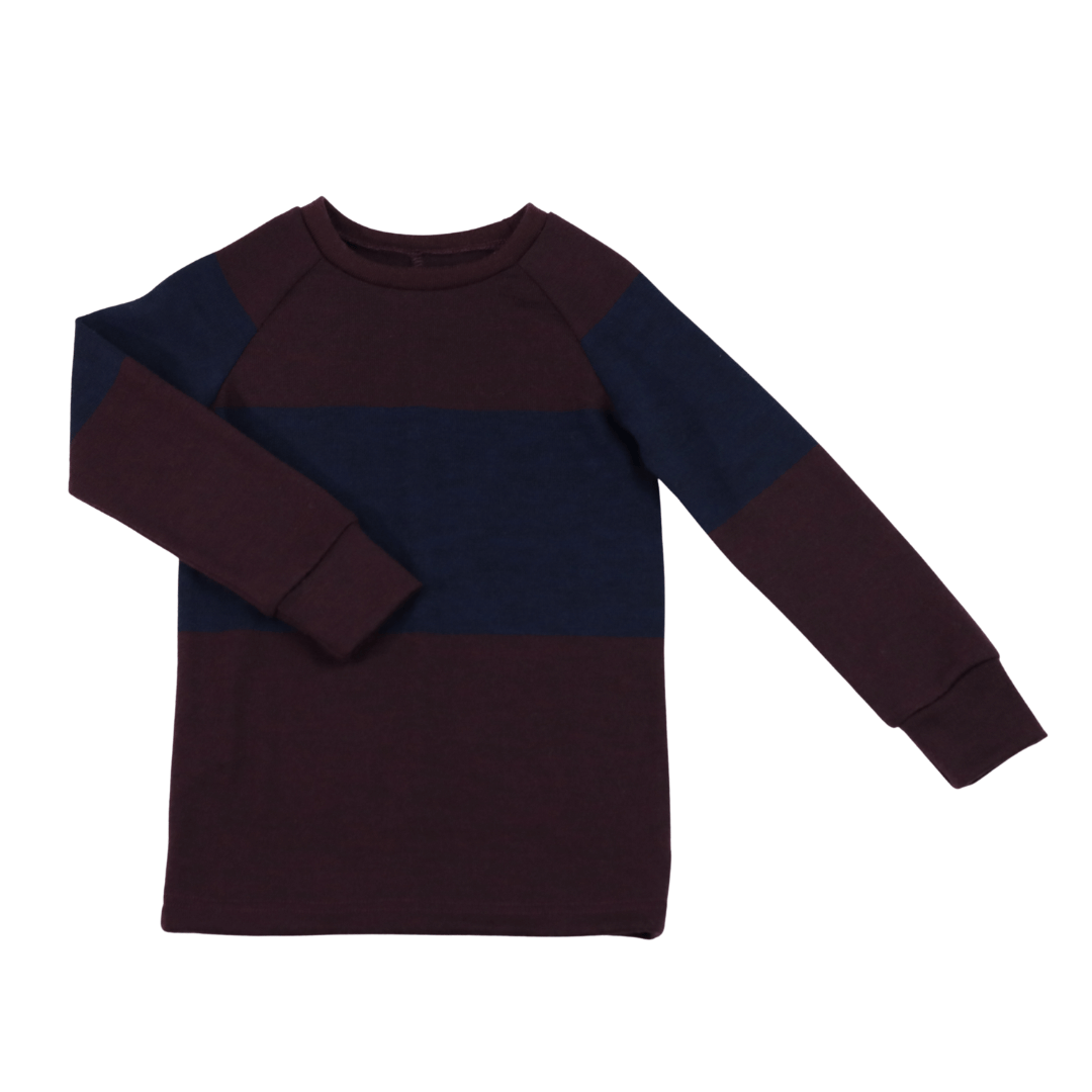 Upcycling Merino Kinder Longsleeve Lila