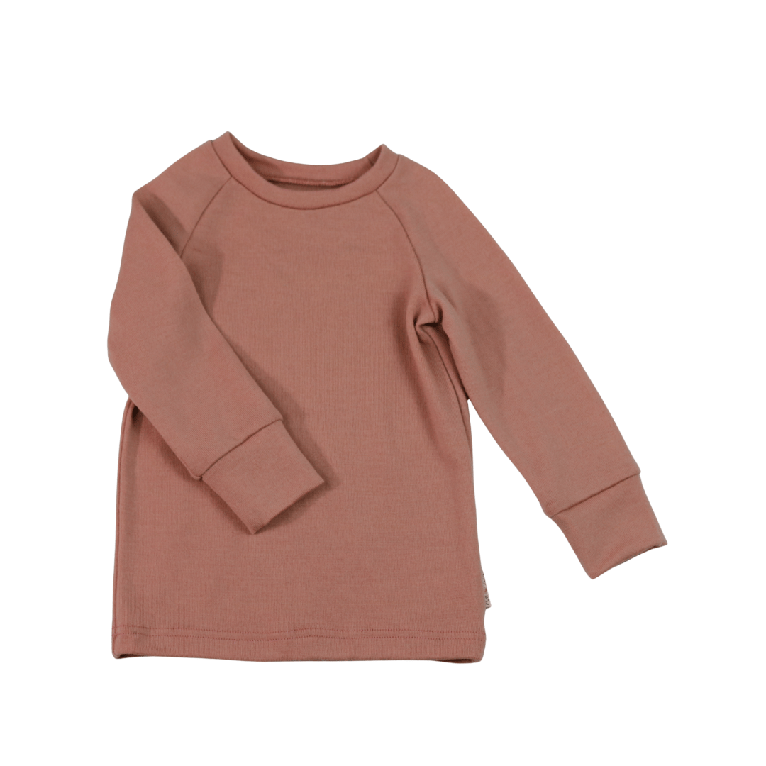 Upcycling Merino Kinder Longsleeve Rosa