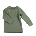 Upcycling Merino Kinder Longsleeve Grün