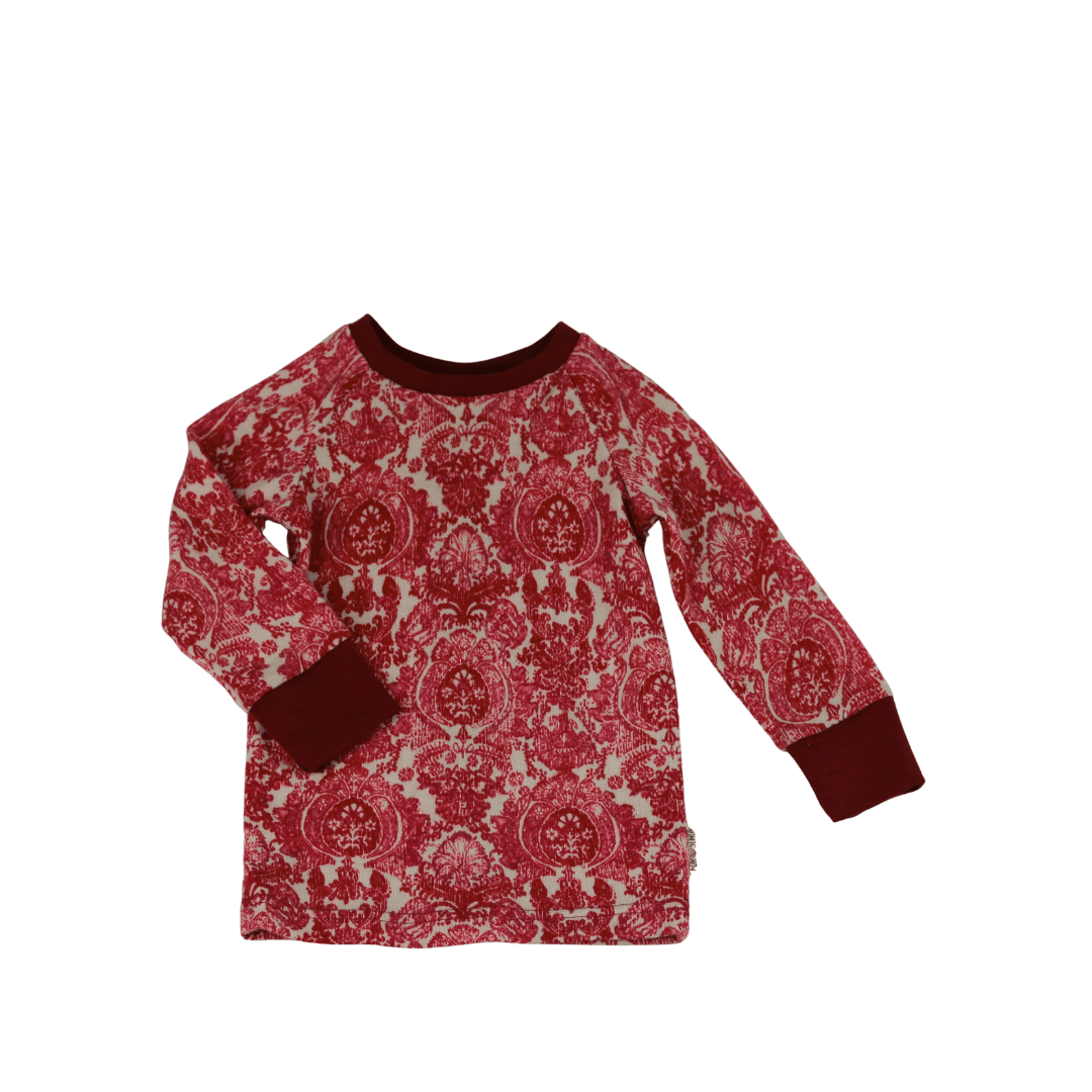 Upcycling Merino Kinder Longsleeve Rot