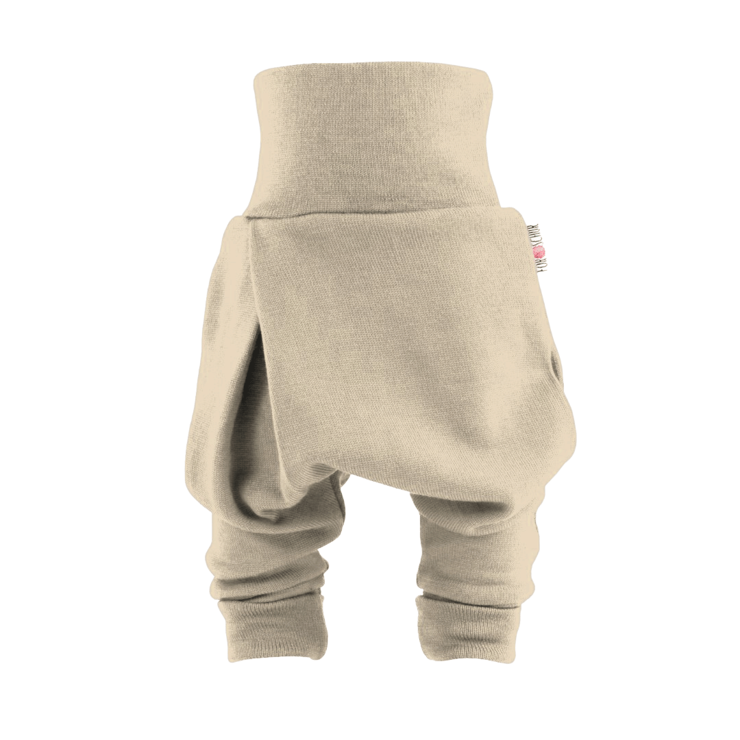 Kaschmir Baby Mitwachshose Braun meliert